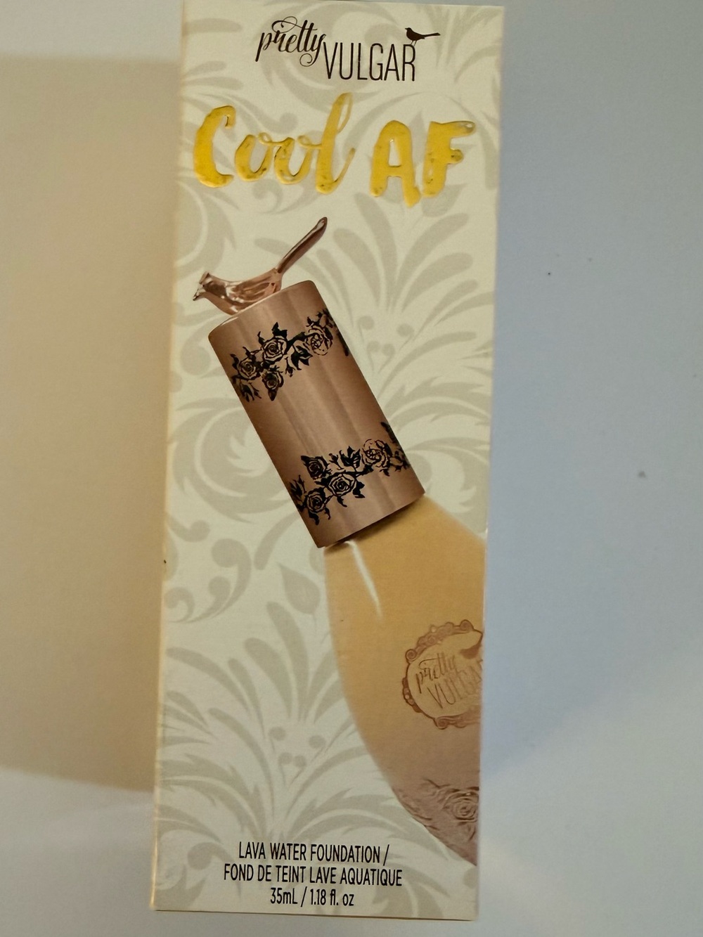 Pretty Vulgar Cool AF Lava Water Foundation - Beige and Gold Accents